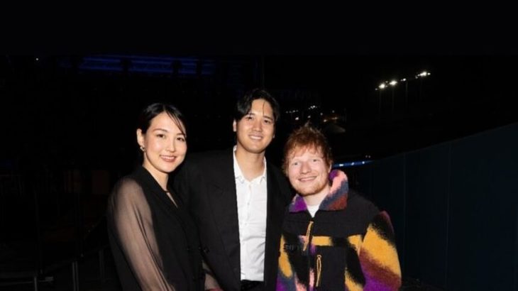 【ドジャース】大谷翔平＆真美子夫人と世界的歌手エド・シーランの３ショット実現　ＳＮＳで４７６４万人に発信