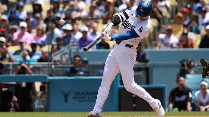 【ドジャース】大谷連発10号、衝撃141mはドジャースタジアム歴代3位！　遂に昨季上回る年間45発ペース、4-4大暴れで勝利貢献